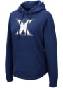 Xavier Musketeers Womens Colosseum Crossover Hooded Sweatshirt - Navy Blue