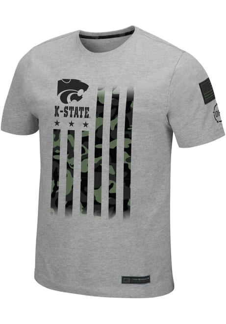 K-State Wildcats Grey Colosseum Cartridge Short Sleeve T Shirt