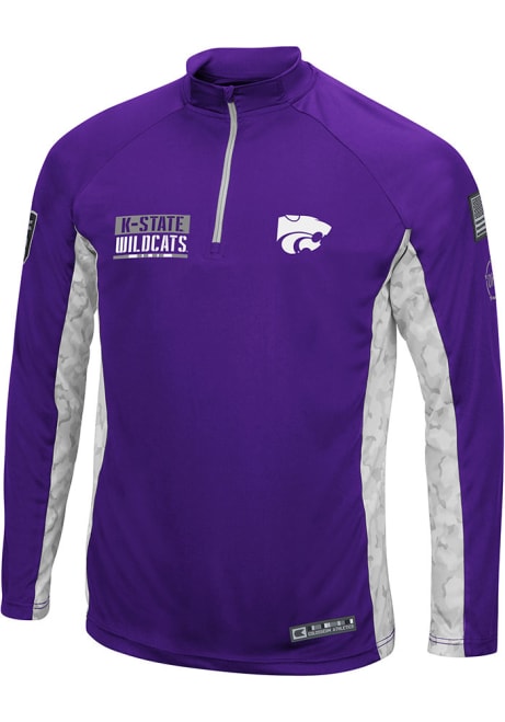 Mens K-State Wildcats Purple Colosseum Tactical 1/4 Zip Pullover