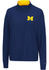 Main image for Colosseum Michigan Womens Navy Blue Oversized 1/4 Zip Pullover