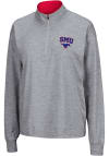 Main image for Colosseum Mustangs Womens Grey Oversized 1/4 Zip Pullover