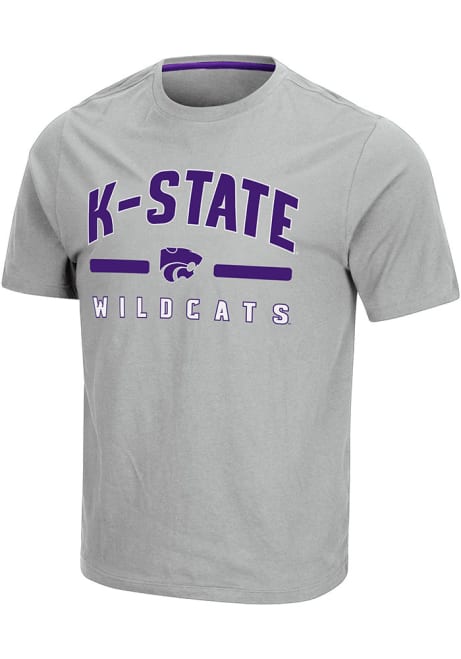 K-State Wildcats Grey Colosseum McFly Short Sleeve T Shirt