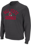 Main image for Colosseum Ball State Cardinals Mens Black Stadium Number One Distressed Long Sleeve Crew Sweatsh..