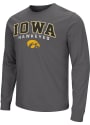 Iowa Hawkeyes Colosseum Playbook Arch Mascot T Shirt - Charcoal