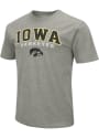 Iowa Hawkeyes Colosseum Playbook Arch Mascot T Shirt - Grey