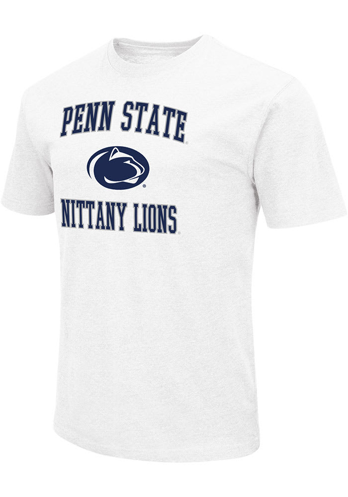 Penn State Nittany Lions White Colosseum Number One Short Sleeve T Shirt