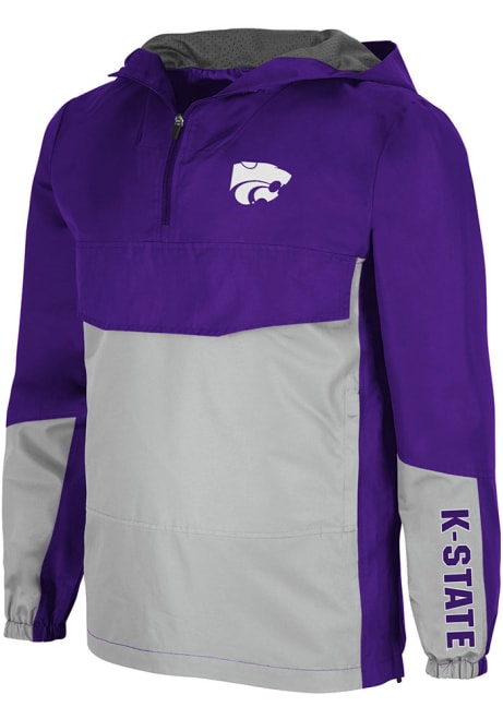 Mens K-State Wildcats Purple Colosseum Freeway Theory Anorak Light Weight Jacket