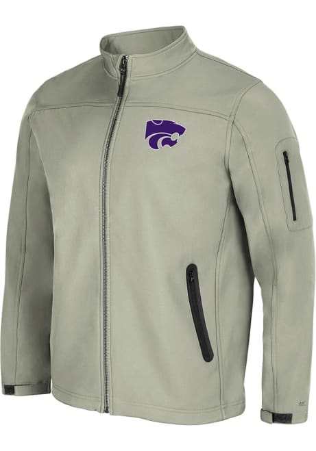 Mens K-State Wildcats Grey Colosseum Dale Full Zip Medium Weight Jacket