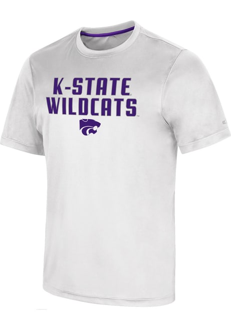 K-State Wildcats White Colosseum Mosbius Short Sleeve T Shirt