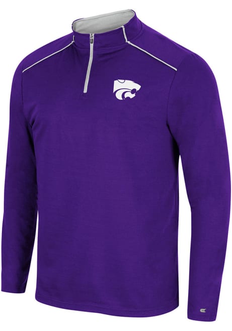 Mens K-State Wildcats Purple Colosseum Eastwood 1/4 Zip Pullover