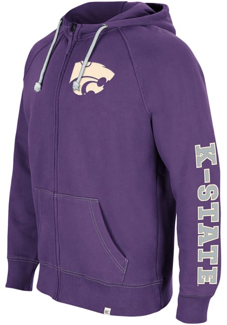 Mens K-State Wildcats Purple Colosseum Intervention Long Sleeve Zip Fashion