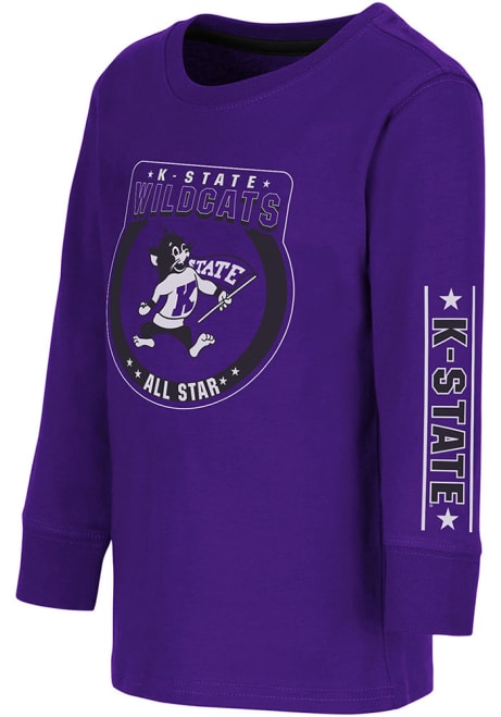 Toddler K-State Wildcats Purple Colosseum Blue Birds Long Sleeve T-Shirt