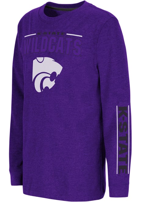 Youth K-State Wildcats Purple Colosseum West Long Sleeve T-Shirt