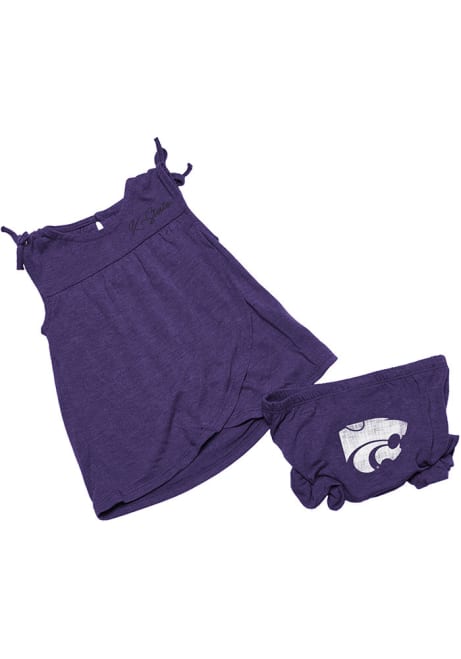 Baby Girls K-State Wildcats Purple Colosseum Wonka Short Sleeve Dress