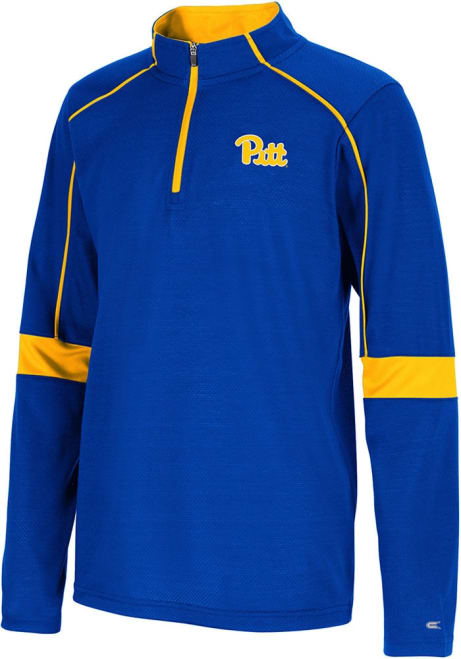 Youth Pitt Panthers Blue Colosseum Slugworth Long Sleeve Quarter Zip