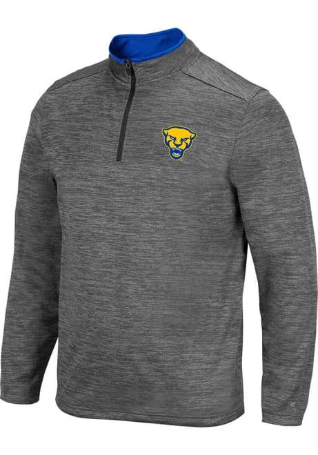 Mens Pitt Panthers Charcoal Colosseum Dak Qtr Zip Pullover