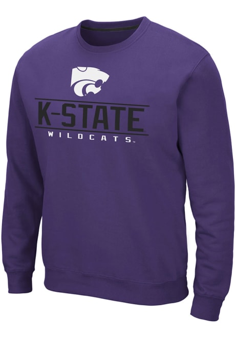 Mens K-State Wildcats Purple Colosseum Cam Sweatshirt