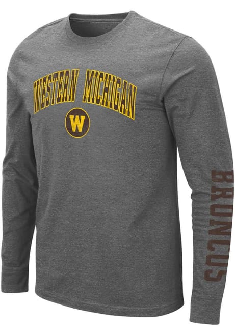 Mens Western Michigan Broncos Charcoal Colosseum Barkley Tee