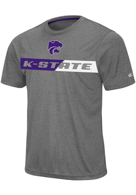 K-State Wildcats Grey Colosseum Bait Short Sleeve T Shirt