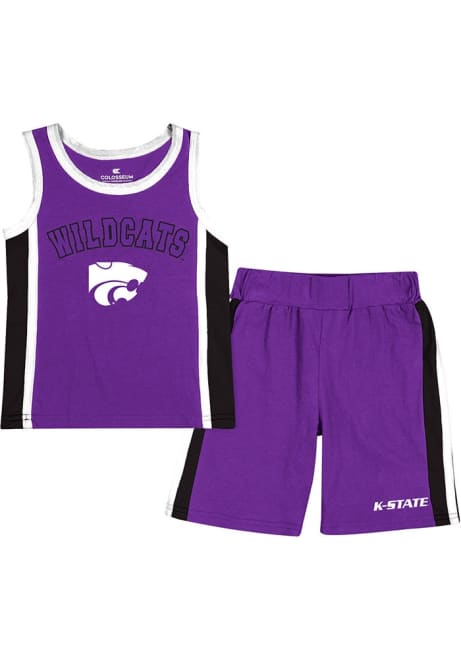 Toddler K-State Wildcats Purple Colosseum Do Right Design Top and Bottom Set