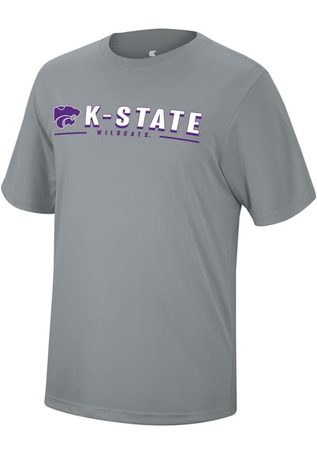 K-State Wildcats Grey Colosseum Four Leaf Short Sleeve T Shirt