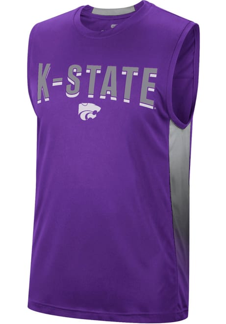 Mens K-State Wildcats Purple Colosseum Hollywood Short Sleeve Tank Top