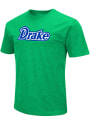Drake Bulldogs Colosseum Distressed Playbook Fashion T Shirt - Kelly Green