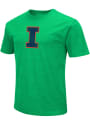 Illinois Fighting Illini Colosseum Arch Playbook T Shirt - Kelly Green