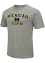Michigan Wolverines Colosseum Alumni Fashion T Shirt - Grey