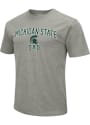 Michigan State Spartans Colosseum #1 Graphic Dad Fashion T Shirt - Grey