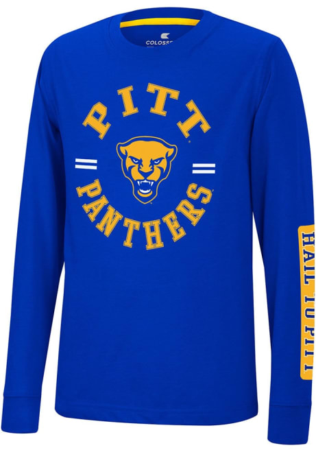 Youth Pitt Panthers Blue Colosseum Trolley Long Sleeve T-Shirt