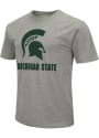Michigan State Spartans Colosseum Name Drop Fashion T Shirt - Grey