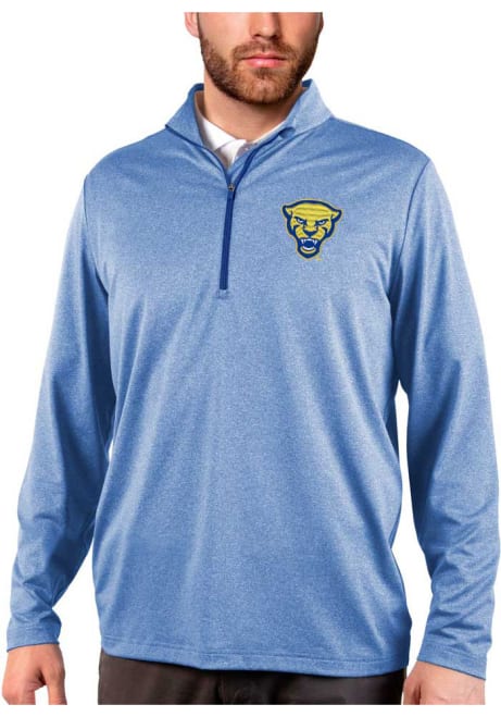 Mens Pitt Panthers Blue Antigua Rally Mascot Qtr Zip Pullover