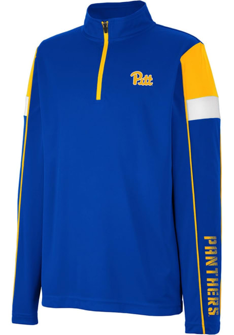 Youth Pitt Panthers Blue Colosseum Screever Long Sleeve Quarter Zip