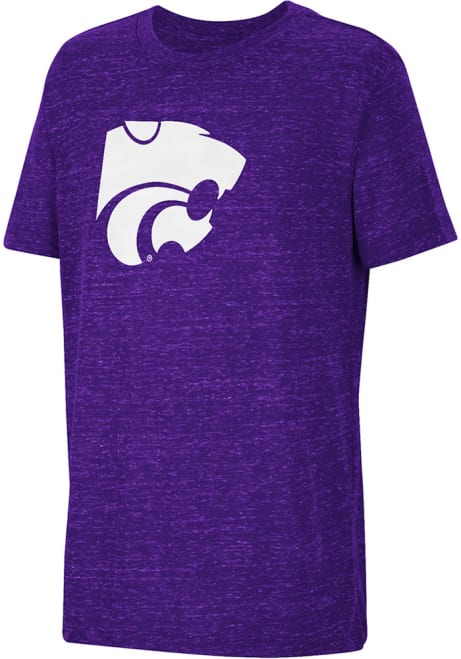 Youth K-State Wildcats Purple Colosseum Knobby Primary Logo Short Sleeve T-Shirt