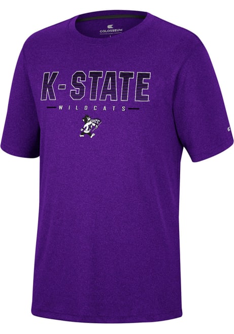 Youth K-State Wildcats Purple Colosseum High Pressure Short Sleeve T-Shirt