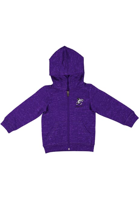 Baby K-State Wildcats Purple Colosseum SMU Knobby Long Sleeve Full Zip Sweatshirt