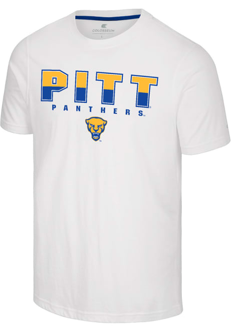 Pitt Panthers White Colosseum Crane Short Sleeve T Shirt