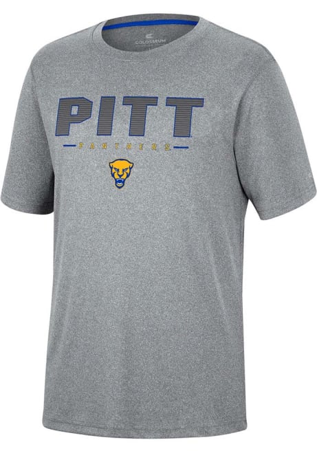 Youth Pitt Panthers Charcoal Colosseum High Pressure Short Sleeve T-Shirt