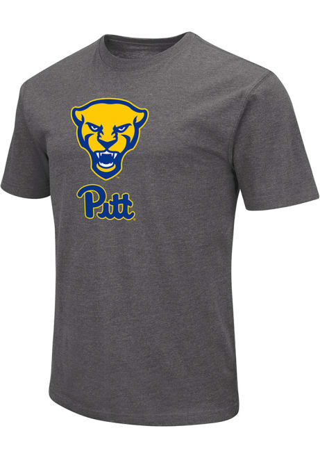 Pitt Panthers Grey Colosseum Script logo Short Sleeve T Shirt