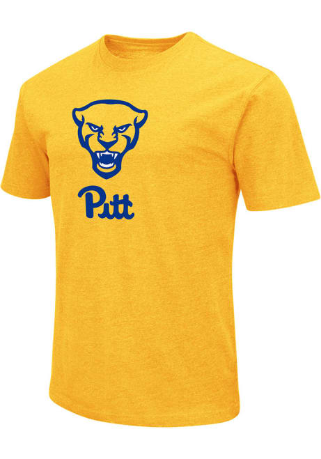 Pitt Panthers Gold Colosseum Script logo Short Sleeve T Shirt