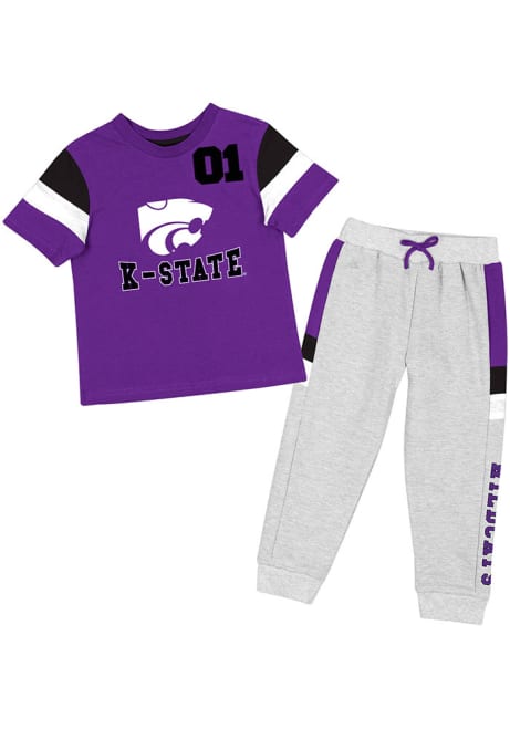 Toddler K-State Wildcats Purple Colosseum Horse Race Top and Bottom Set