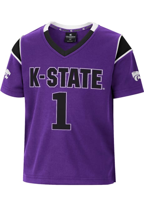 Toddler K-State Wildcats Purple Colosseum Let Things Happen Football Jersey Jersey