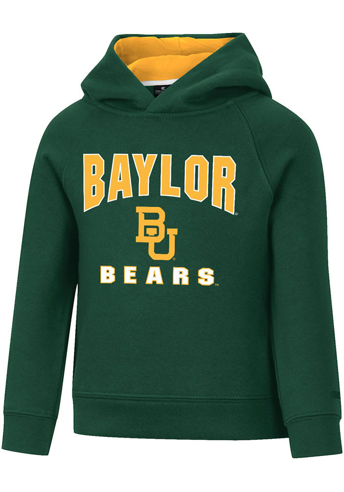 Colosseum Baylor Bears Toddler Green Chimney Long Sleeve Hooded Sweatshirt Green 70 Cotton 30 POLYESTER Size 3T Rally House