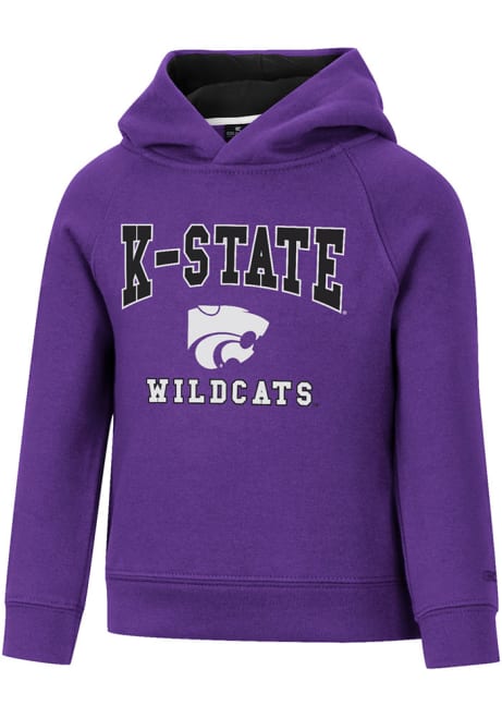 Toddler K-State Wildcats Purple Colosseum Chimney Long Sleeve Hooded Sweatshirt