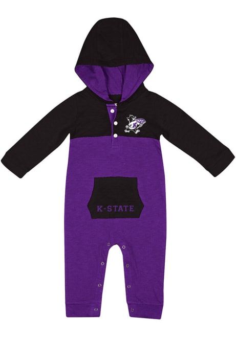 Baby K-State Wildcats Purple Colosseum Nursery Long Sleeve One Piece