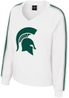 Main image for Womens Michigan State Spartans White Colosseum Gliding Here Crew Sweatshirt