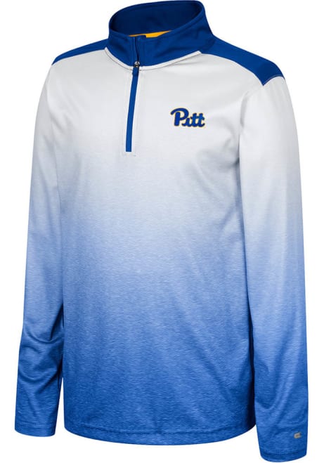 Youth Pitt Panthers Blue Colosseum Max Long Sleeve Quarter Zip