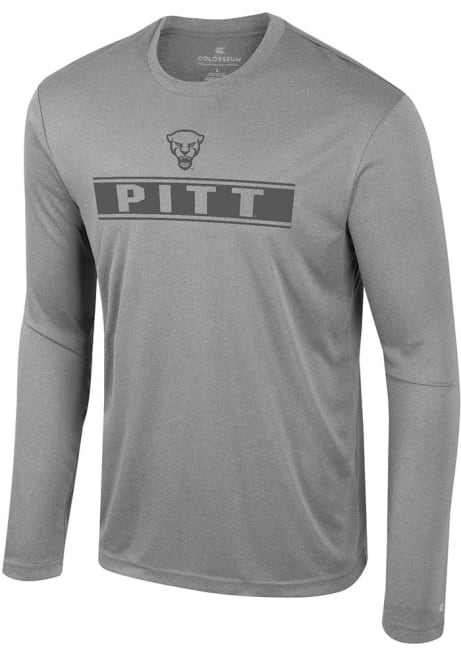 Mens Pitt Panthers Grey Colosseum Gradey Long Sleeve T-Shirt