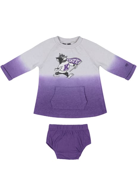 Baby Girls K-State Wildcats Purple Colosseum Hand in Hand Short Sleeve Dress